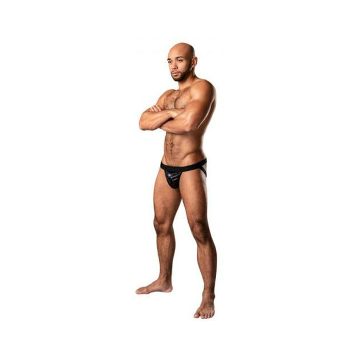 Male Power Kaleidickscope Strappy Ring Jock Black L/xl