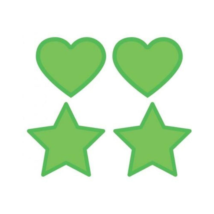 Peekaboo Gitd Hearts/stars Green