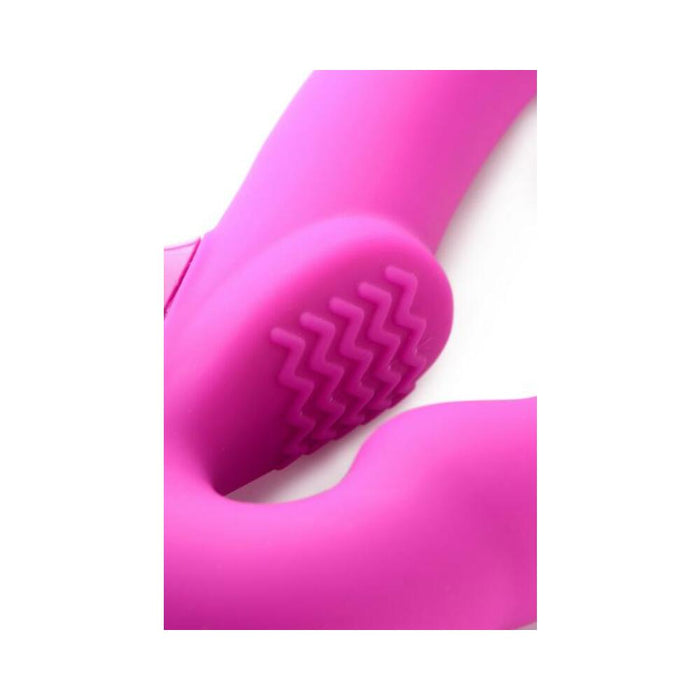 Evoke Super Charged Vibrating Strapless Strap On Pink