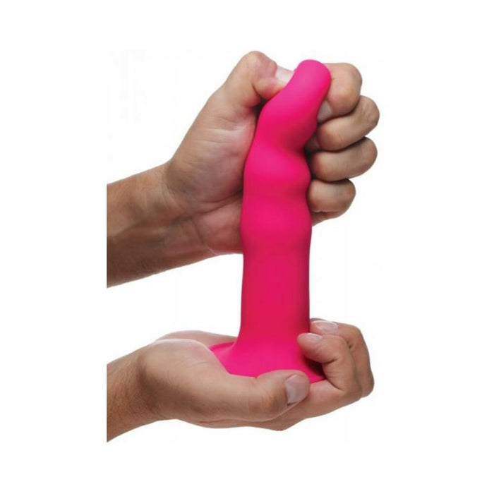 Squeeze-It Squeezable Wavy Dildo Pink