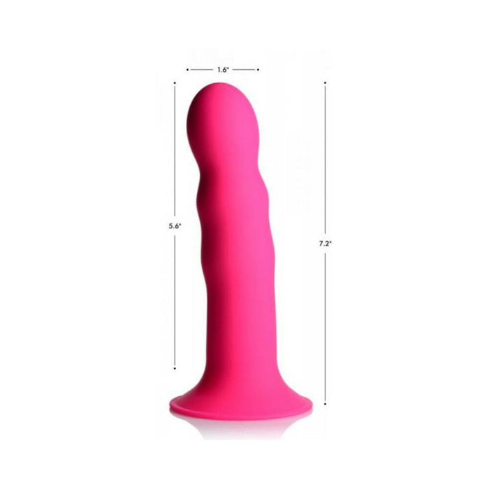 Squeeze-It Squeezable Wavy Dildo Pink