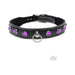 Ms Leather Collar W/rhinestone Purple | SexToy.com