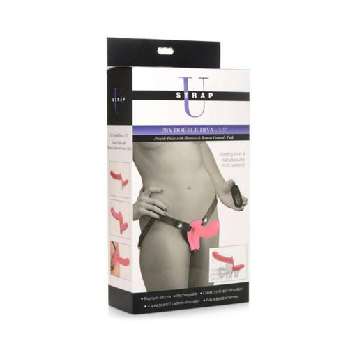 Strap U 28x Dbl Dildo Harness W/rc Pink | SexToy.com