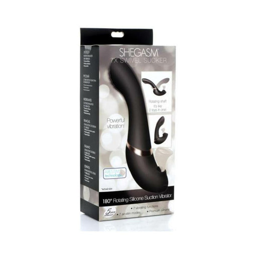 Shegasm 180 Rotating Suction Vibe Black | SexToy.com