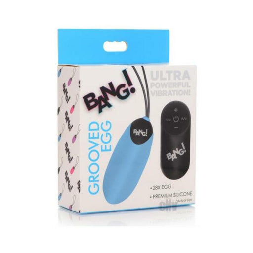 Bang 28x Grooved Silicone Egg Blue | SexToy.com