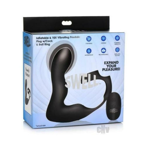 Swell Inflate Vibe Plug W/cock Ball Ring | SexToy.com