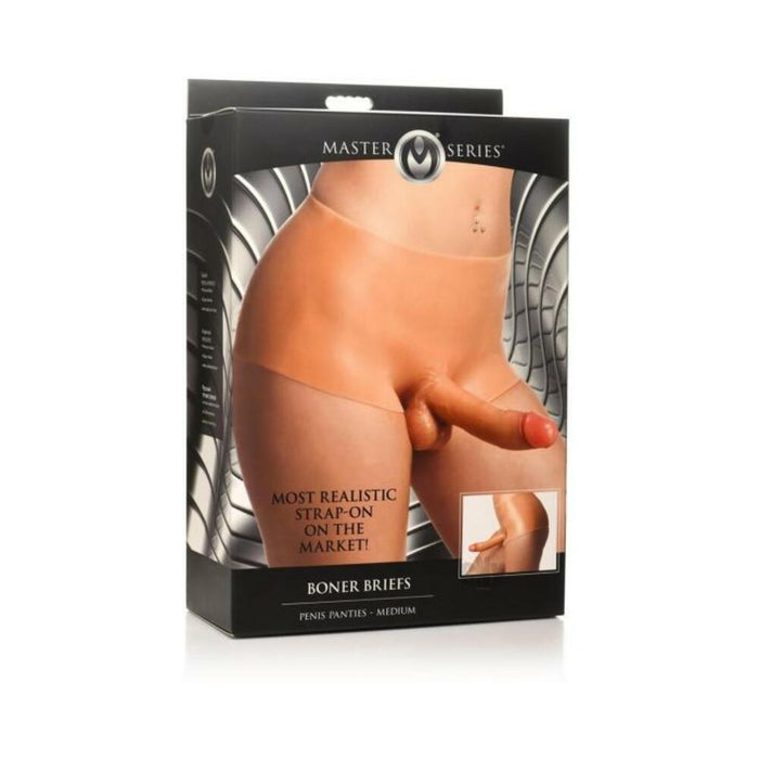 Boner Briefs Silicone Penis Panties - Medium
