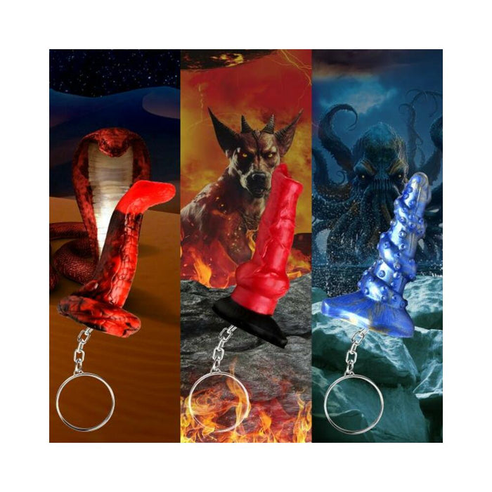 Hell-hound, Lord Kraken, & King Cobra Silicone Keychain Set
