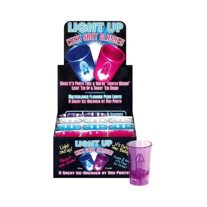 Light Up Cock Shot Glasses 12 Piece Display | SexToy.com