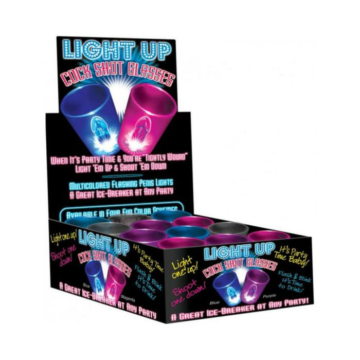 Light Up Cock Shot Glasses 12 Piece Display | SexToy.com