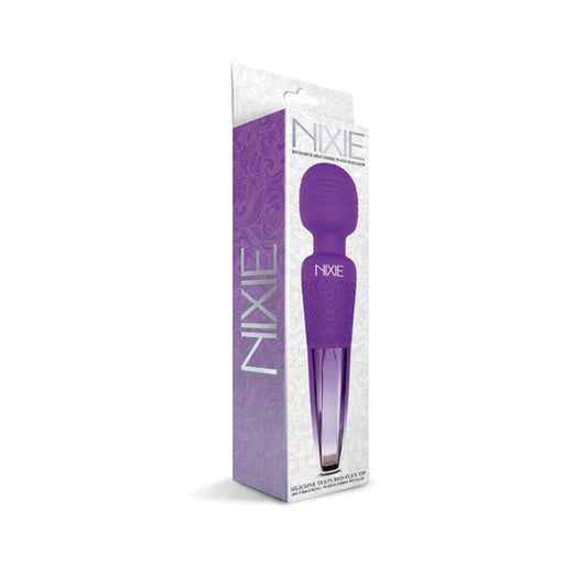 Nixie Rechargeable Wand Massager Purple Ombre Metallic | SexToy.com