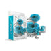 Nixie Metal Butt Plug & Furry Handcuff Set Mediumblue Metallic | SexToy.com