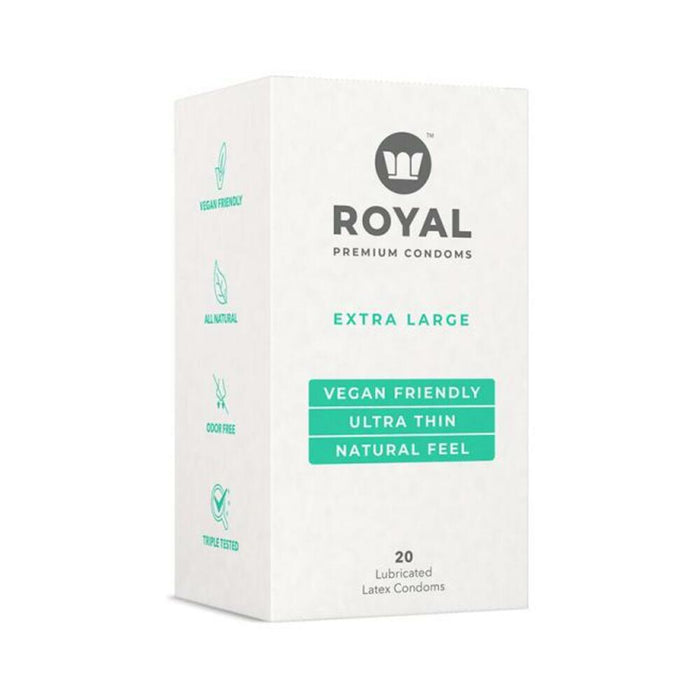 Royal Condom Extra Large Vegan Condoms 20-pack