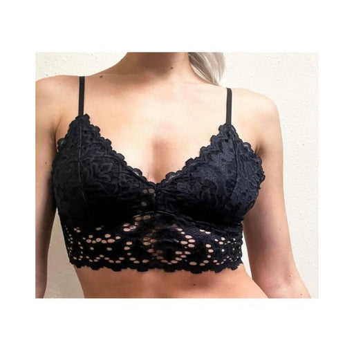 Kixies Lace Bralette Black Small Hanging | SexToy.com