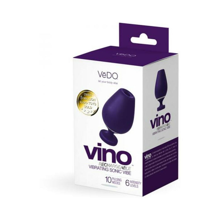 Vedo Vino Rechargeable Vibrating Sonic Vibe Purple