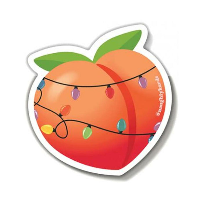 Peach Booty Holiday Sticker - Pack Of 3