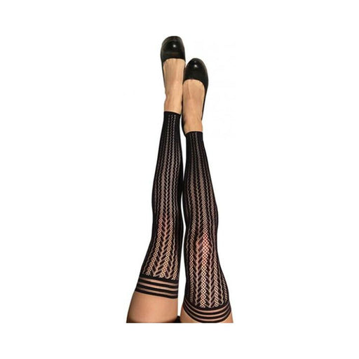 Kixies Lindsay Footless Fishnet Thigh-highs - Size A | SexToy.com