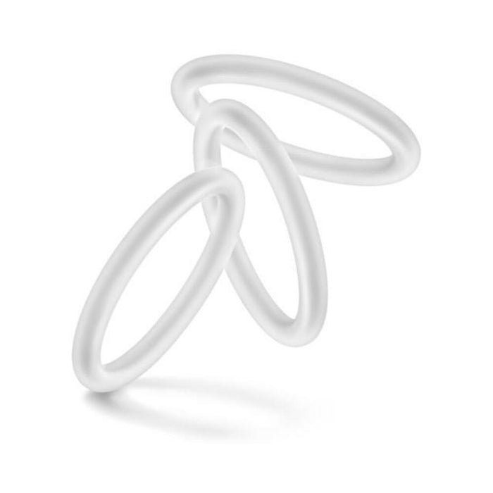 Performance VS3 Pure Premium Silicone Cockrings Large White