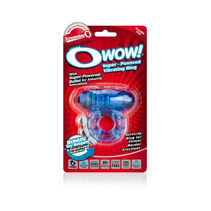 O Wow Vibrating Ring Blue