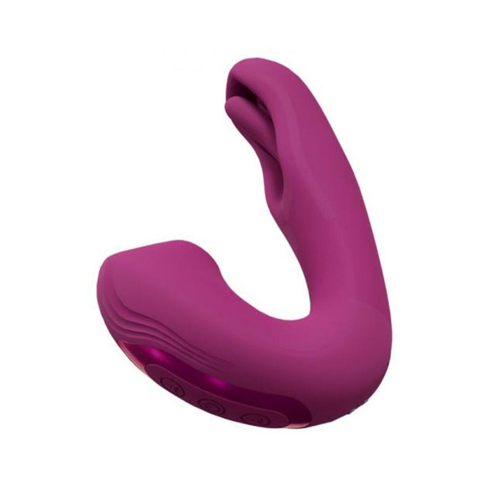 Vive Yuna Rechargeable Dual Motor Airwave Vibrator With Innovative G-spot Flapping Stimulator Pink