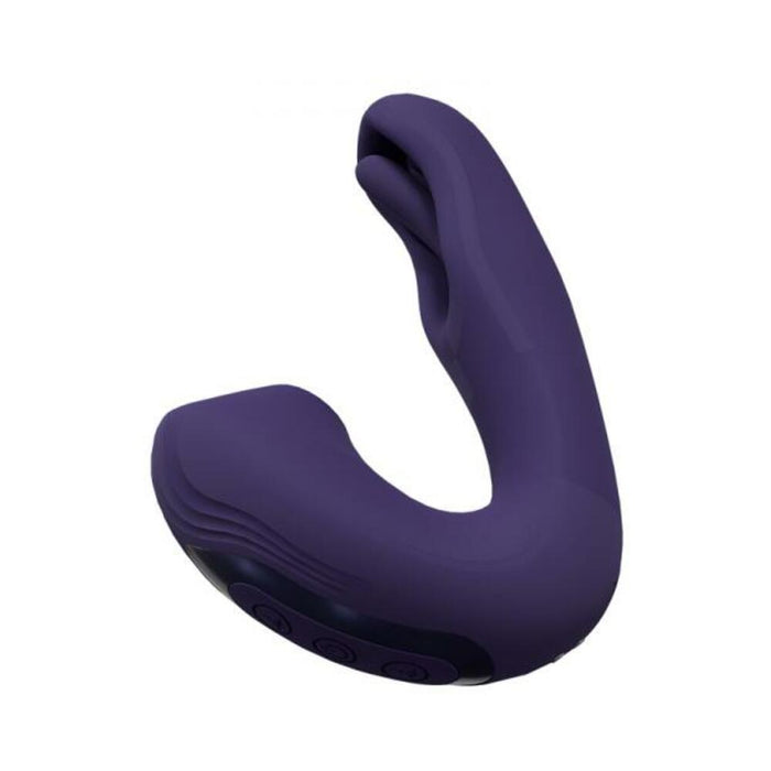 Vive Yuna Rechargeable Dual Motor Airwave Vibrator With Innovative G-spot Flapping Stimulator Purple