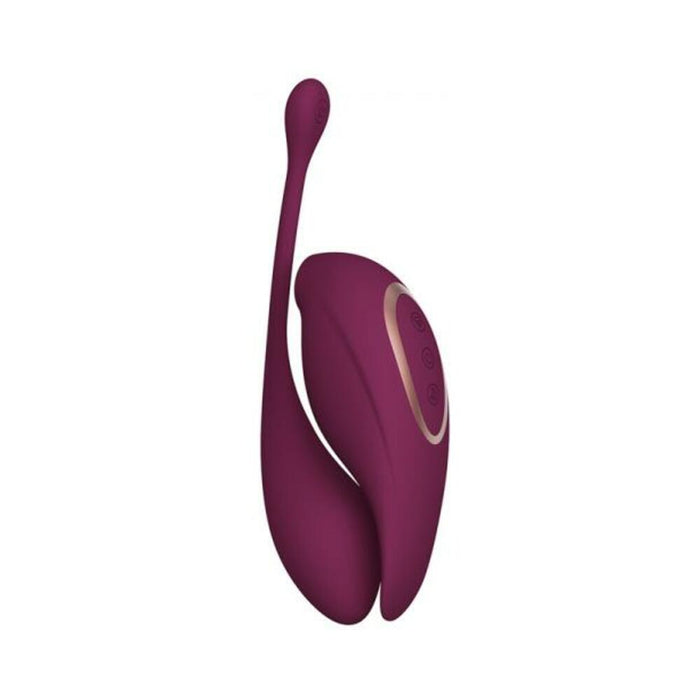 Twitch 2 Rechargeable Suction And Flapping Vibrator With Remote Control Vibrating Egg Burgundy