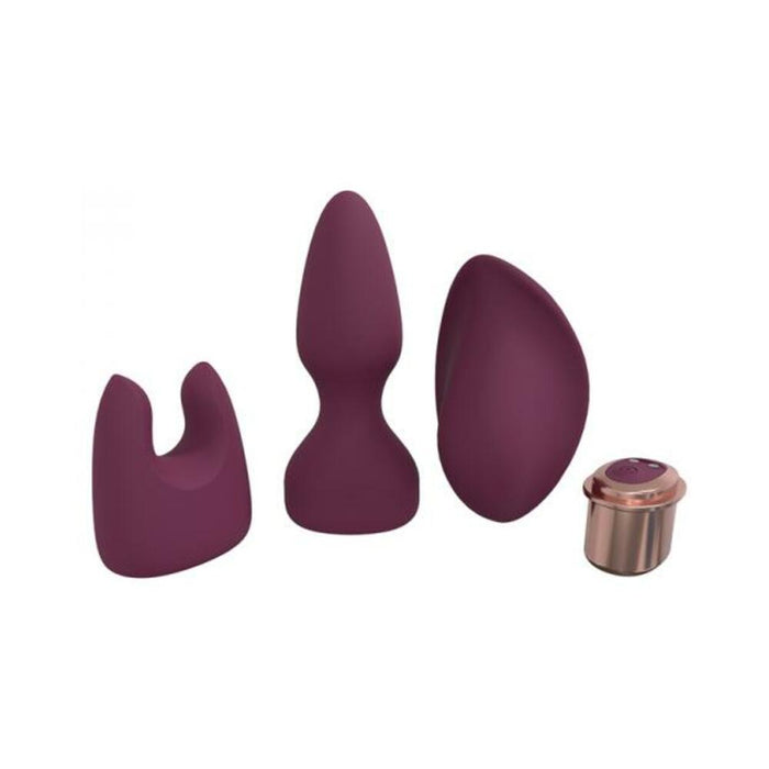 Loveline Ultimate Kit 10 Speed Silicone Rechargeable Waterproof Burgundy