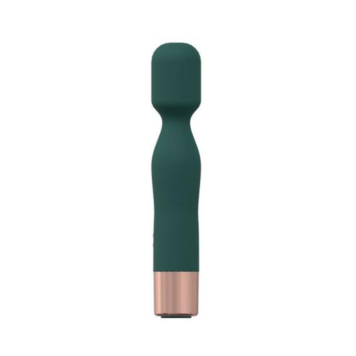 Loveline Glamour 10 Speed Mini-wand Silicone Rechargeable Waterproof Forest Green