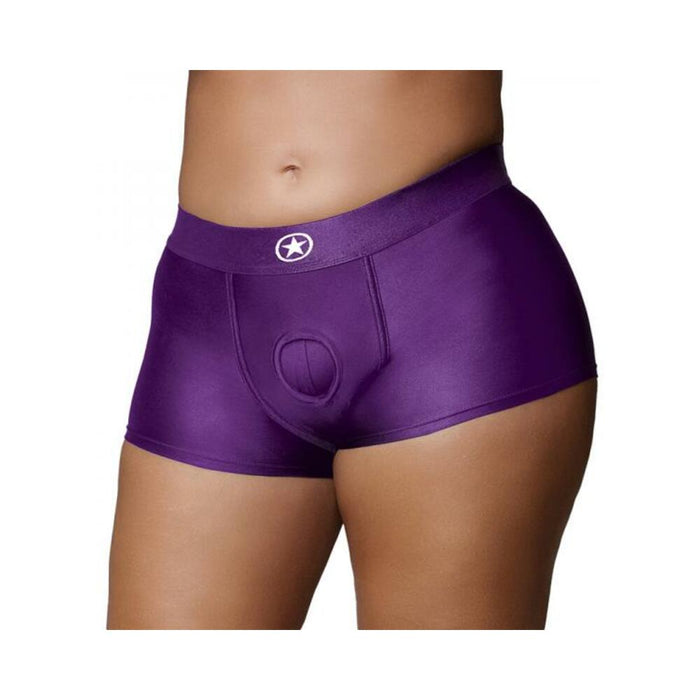 Ouch! Vibrating Strap-on Boxer Purple Xl/xxl