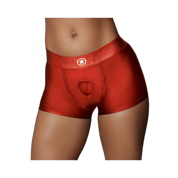 Ouch! Vibrating Strap-on Boxer Red M/l