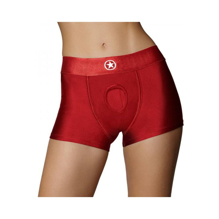 Ouch! Vibrating Strap-on Boxer Red Xs/s