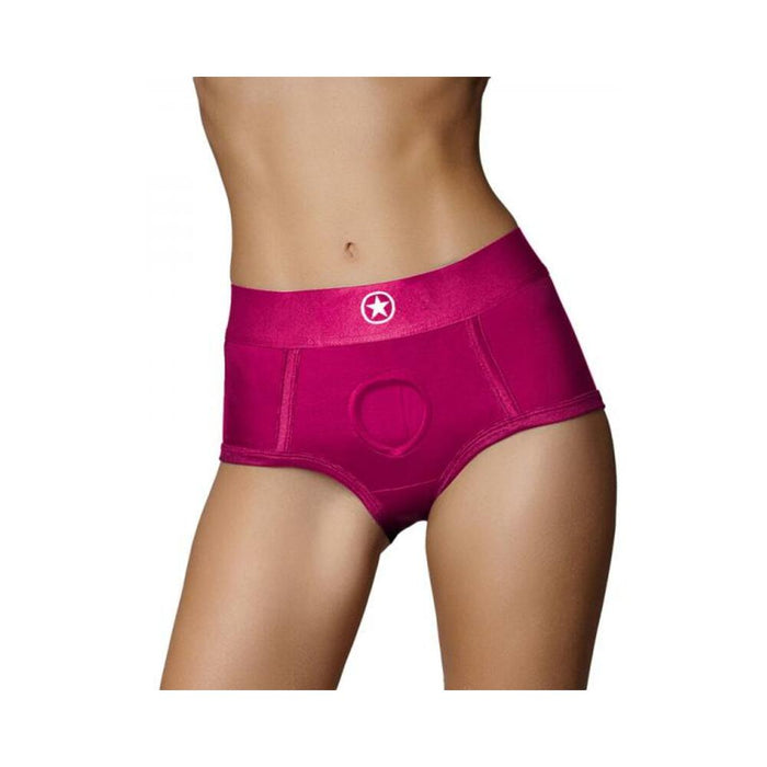 Ouch! Vibrating Strap-on Brief Pink Xs/s