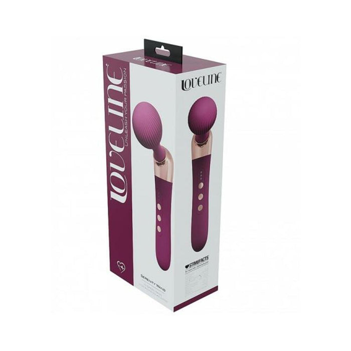 Loveline Serenity Wand Silicone Rechargeable Splashproof Burgundy