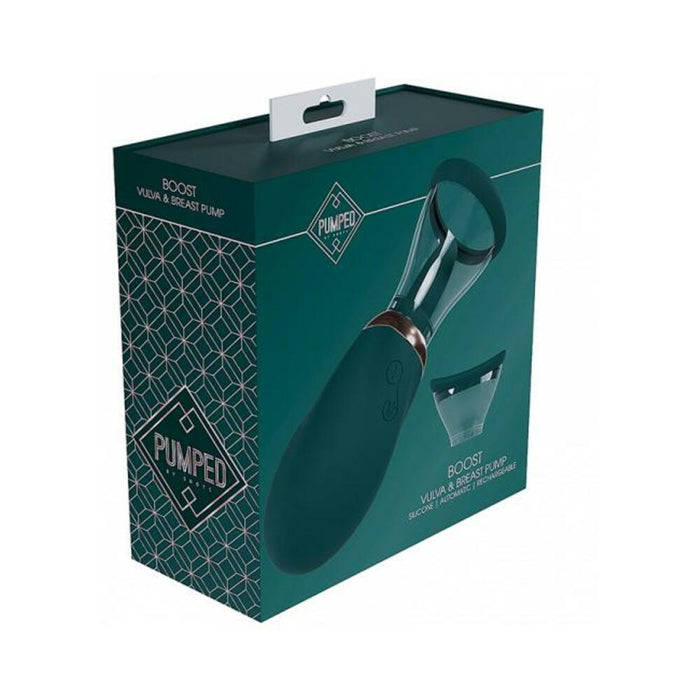 Pumped Boost Automatic Rechargeable Vulva & Breast Pump Forest Green
