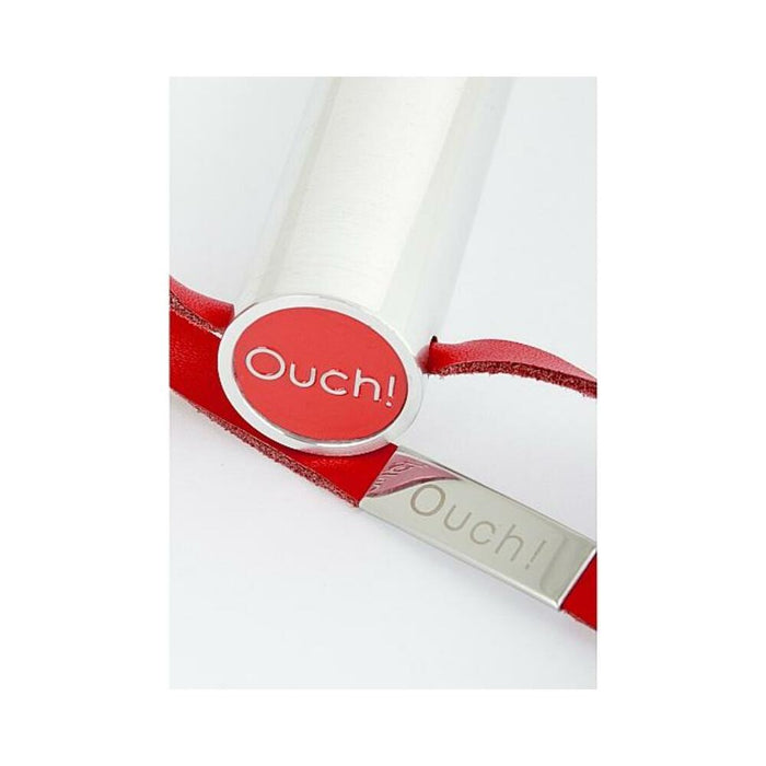 Ouch Leather Paddle Red
