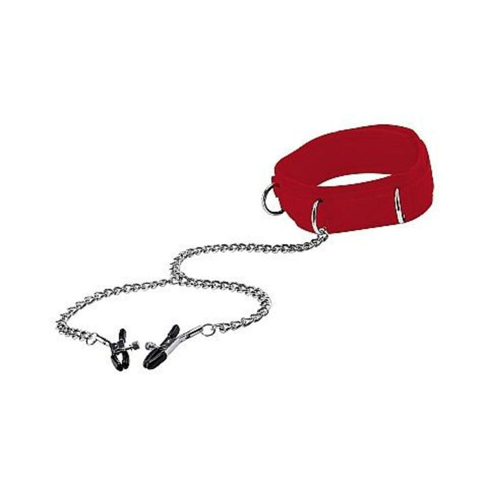 Ouch Velcro Collar Red
