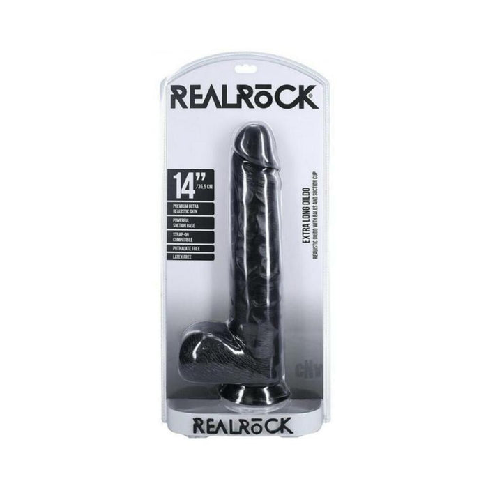 Realrock Xl Straight W Balls 14 Black