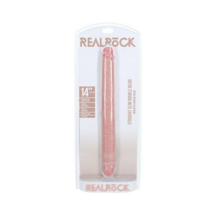 Realrock 14 In. Slim Double-ended Dong Beige