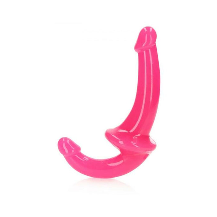 Realrock Glow In The Dark 6 In. Strapless Strap-on Dildo Neon Pink