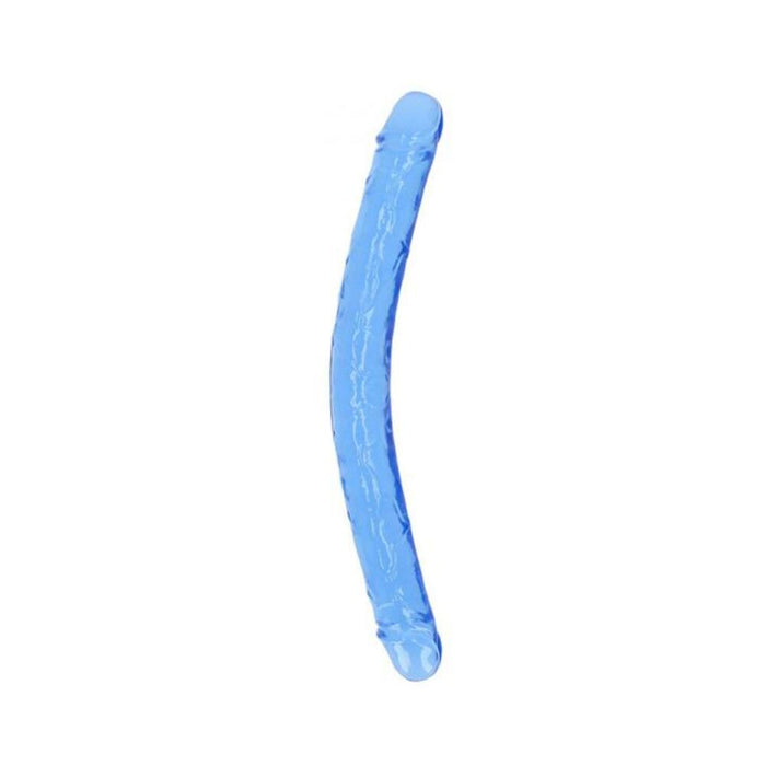 Realrock Crystal Clear Double Dong 18 In. Dual-ended Dildo Blue