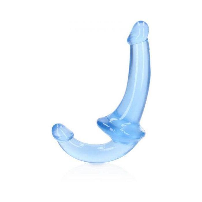 Realrock Crystal Clear 6 In. Strapless Strap-on Dildo Blue