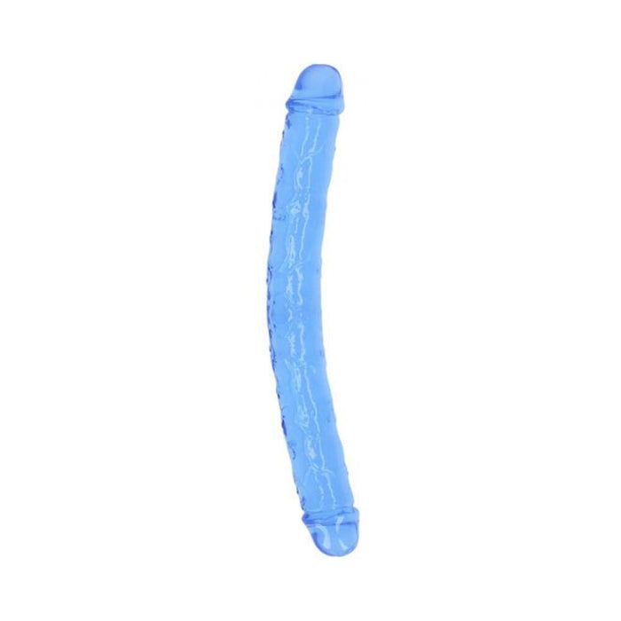 Realrock Crystal Clear Double Dong 13 In. Dual-ended Dildo Blue
