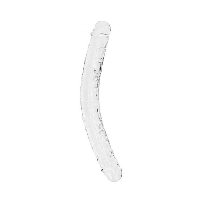Realrock Crystal Clear Double Dong 13 In. Dual-ended Dildo Clear