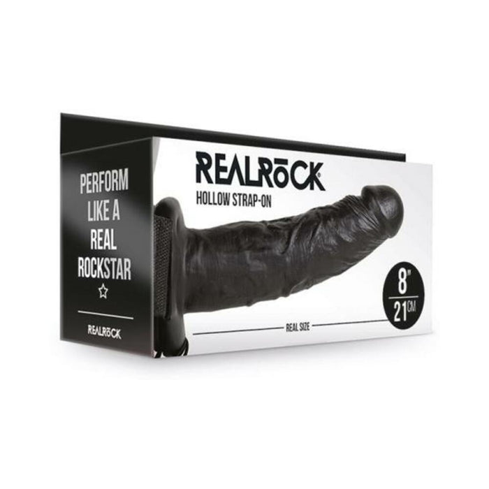 Realrock Hollow Strap-on Without Balls 8 In. Chocolate