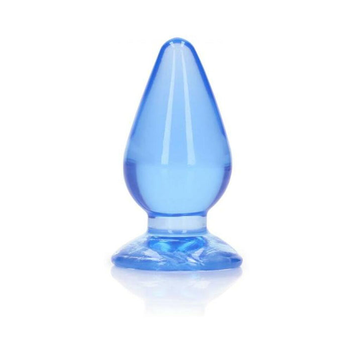 Realrock Crystal Clear 3.5 In. Anal Plug Blue