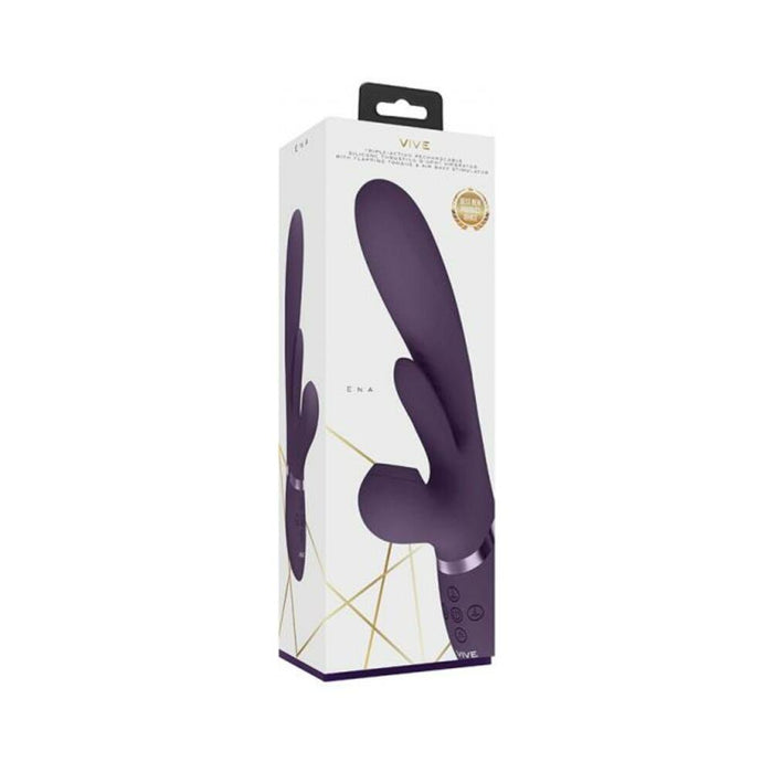 Vive Ena Rechargeable Thrusting Silicone G-spot Vibrator With Flapping Tongue And Air Wave Stimulato