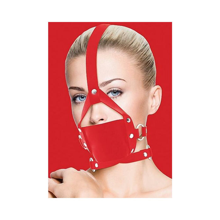 Ouch Leather Mouth Gag Red