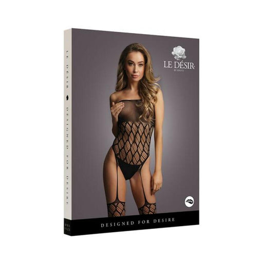 Shots Le Desir Strapless, Crotchless Teddy With Stockings Black O/s | SexToy.com