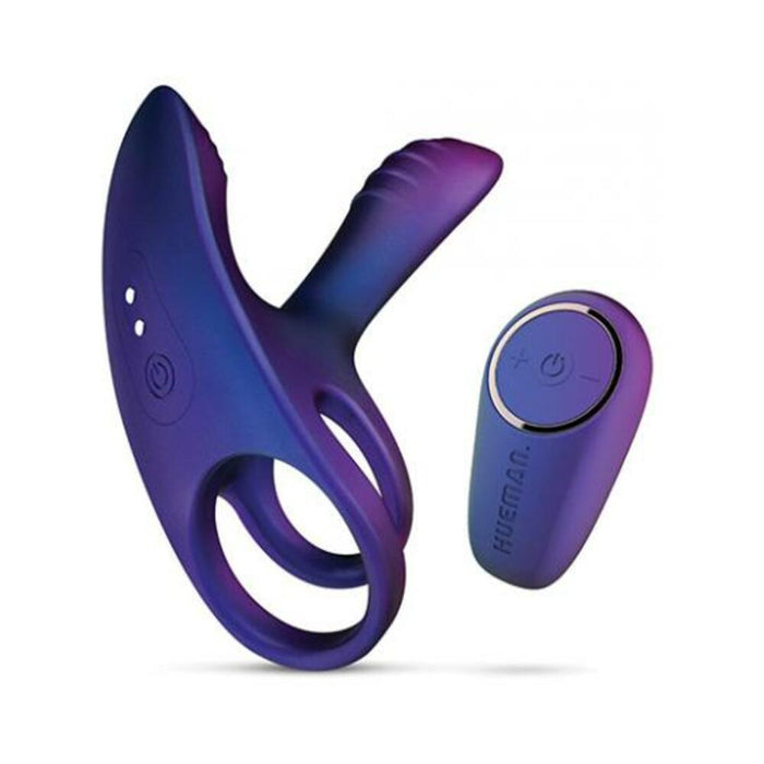 Hueman Infinity Ignite Vibrating Cock Ring - Purple
