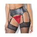 Coquette Matte Wetlook Garter Belt Black Os Hanging | SexToy.com